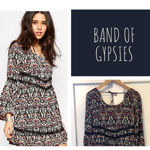 Band of Gypsies Black Boho Festival Dress sz L